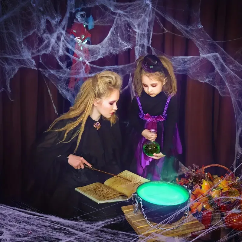 Halloween Spider Web Decoration with Spiders