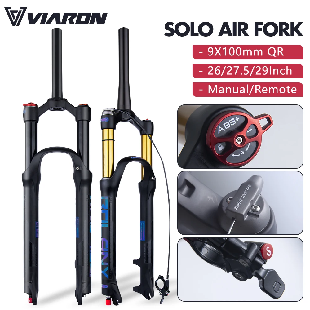 

BOLANY Bike Fork Rebound Adjustable MTB Air Front Suspension 26/27.5/29 Inch 120mm Travel Quick Release Fork Bicycle Accessories