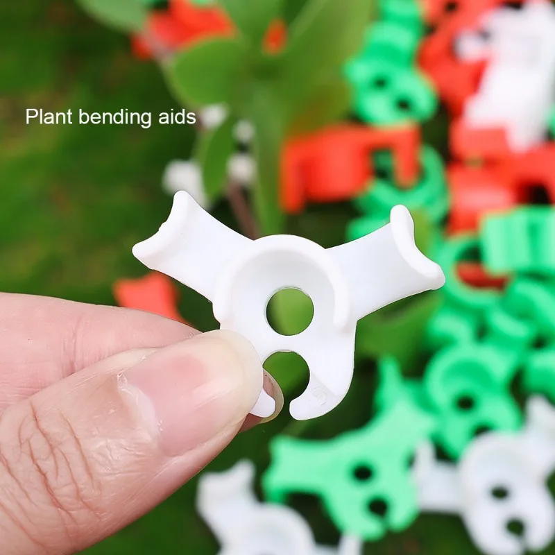 100/10Pcs Plant Clamp Bending Device Flower Vine Branches Plant Stem Training Clips Growth Bender Control Support Clamps