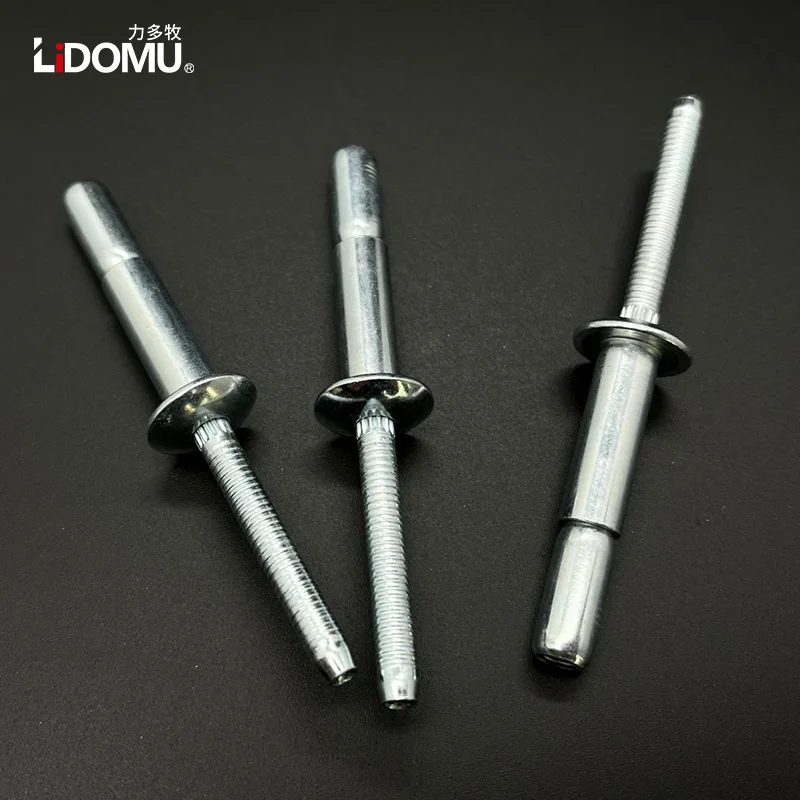 Heavy Duty Steel Pop Rivets - 1/4 X 1/8 Inch, 50 Pack, Dome Head Blind Rivets For DIY & Repair