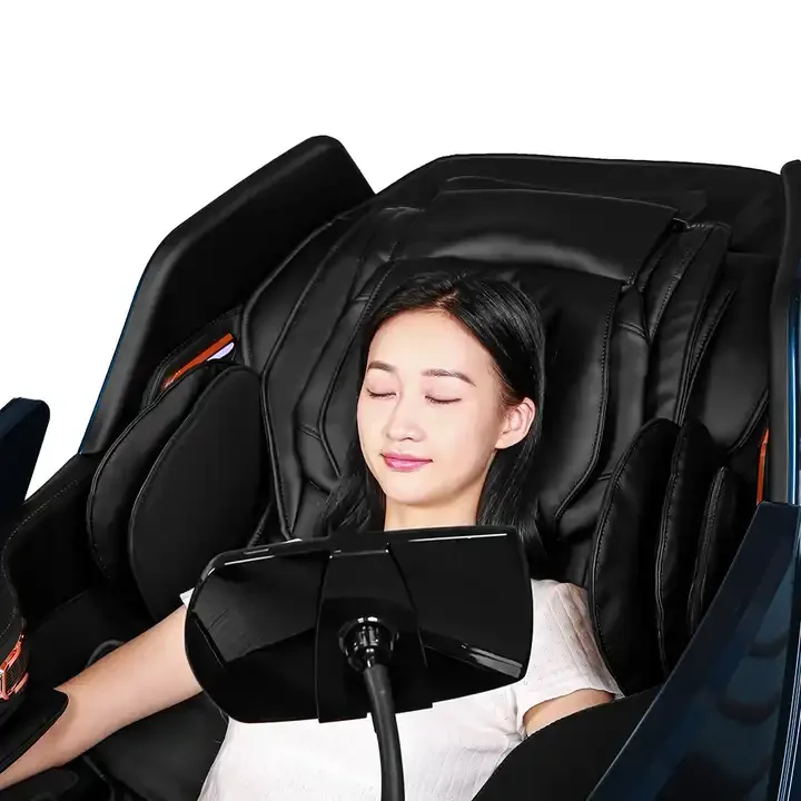 4D Massage Chair with Stretch Full Body Massage Voice Control Heating LCD Remote Control Foot Roller