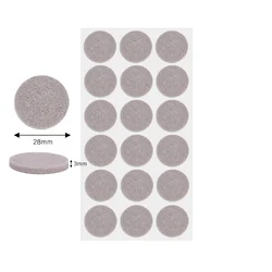 Self - Adhesive Felt Chair Leg Pads - Floor Scratch Protector Mat for Furniture Legs, Round Bottom Anti - Scratch Pads, Set of 180/18 Pieces (Beige Round)