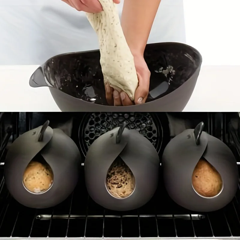

1pc The All-in-One Kitchen Tool Multifunctional Silicone Bread Maker, Vegetable Steamer, Baking Pan & Toaster!