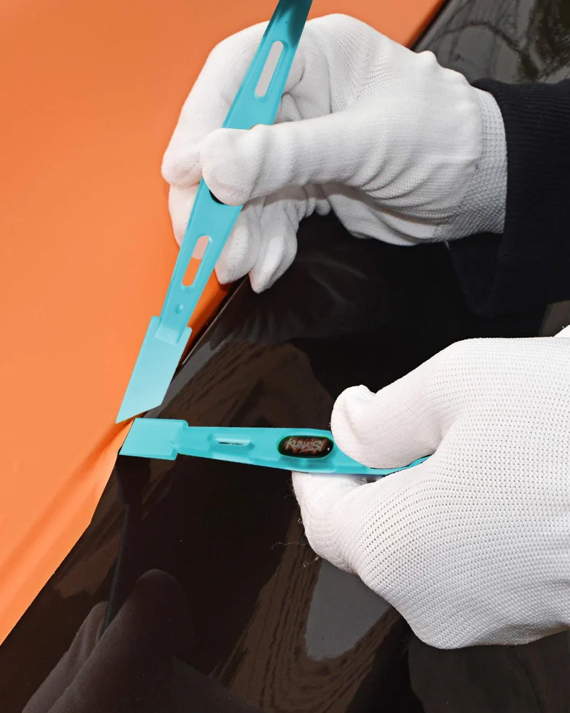 KUNAISI Magnetisches Autoverpackungswerkzeug, Fensterfolien-Tönungswerkzeuge, PP-Kunststoff, Dual-End-Rakel für die Installation von Fensterfolien/Aufklebern – Detail 5