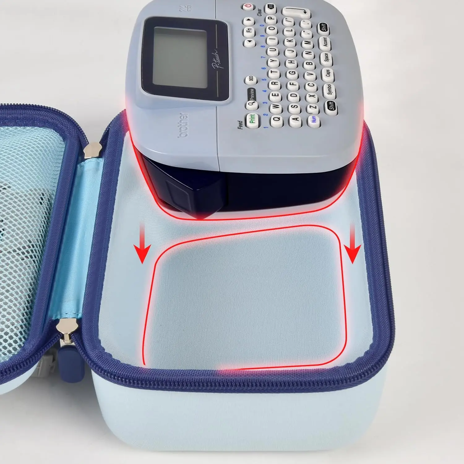 Storage Bag Bag Organizer Label Maker Case Case Compatible with Brother for P-Touch PTM95/ PT90/ PT45M Handy Label Maker Storage Carrying Organizer for Label Tapes