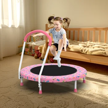 36 - inch Mini Trampoline for Kids Aged 1 - 6, Indoor & Outdoor Use, with Handle, Fun for Kids