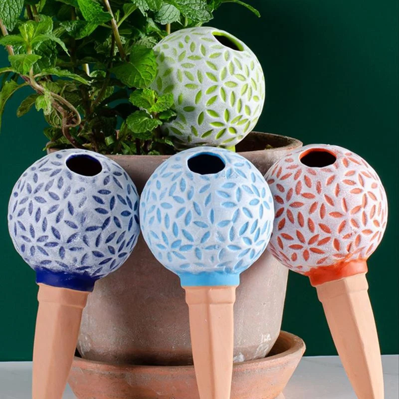 

4 шт. керамические самополивающиеся шипы бейсбольная форма автоматическая система капельного орошения устройство капельного орошения для растений