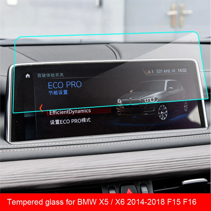 Tempered Glass Touch Screen Protector For BMW X5 / X6 2014-F15 F16 Screen Car Navigation Protector tempered glass protective film screen protector film screen frame protector