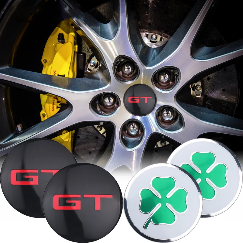 4Pcs/set 56mm Car 3D Aluminum Alloy Wheel Hub Center Caps Stickers for