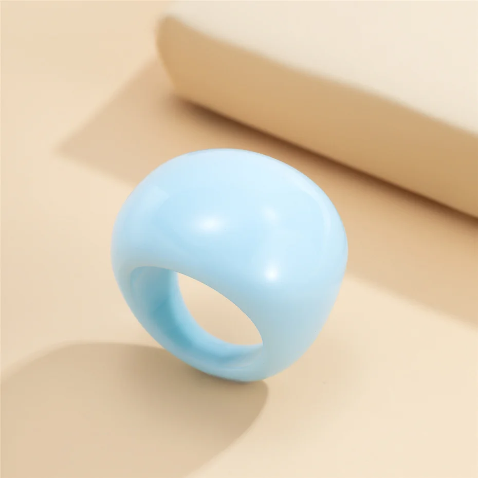 Ingemark Korea Neue Bunte Transparente Acryl Strass Harz Ring Geometrische Offene Ringe für Frauen Mädchen Partei Schmuck 2021 – Detail 18