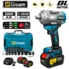 Gisam 2000N.M Torque Brushless Electric Impact Wrench 1/2 inch Screwdriver Cordless Wrench Power Tools For Makita 18V Battery 1