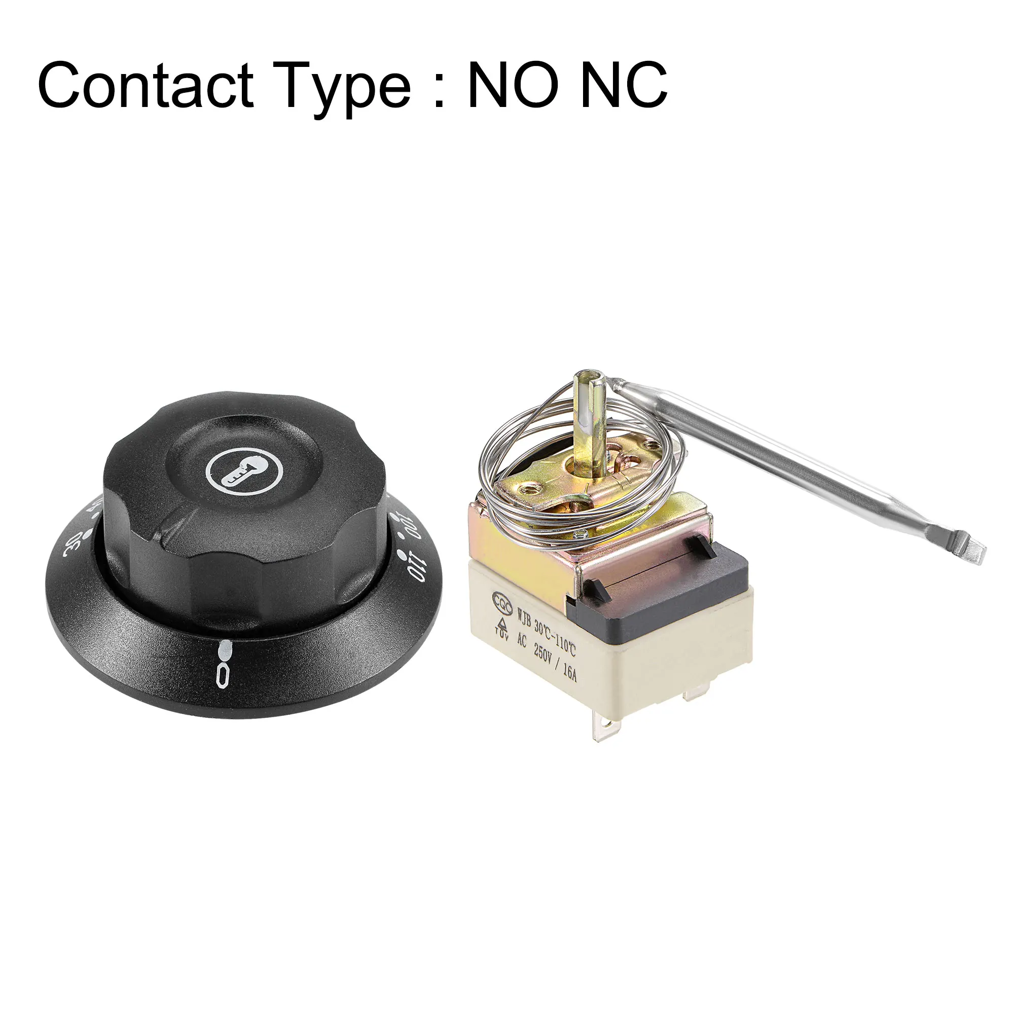 Uxcell 1NO 1NC 250V 16A 30-110C 0-300C 50-400C 온도 제어 스위치 오븐 냉장고 히터 용 모세관 온도 조절기