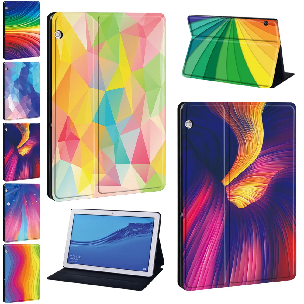 Custodia Protettiva Per Tablet Pieghevole Per Huawei Mediapad M5 Lite 10.1 /M5 10.8 /Mediapad M5 Lite 8 /T3 8.0 /T3 10 9.6 /T5 10 10.1