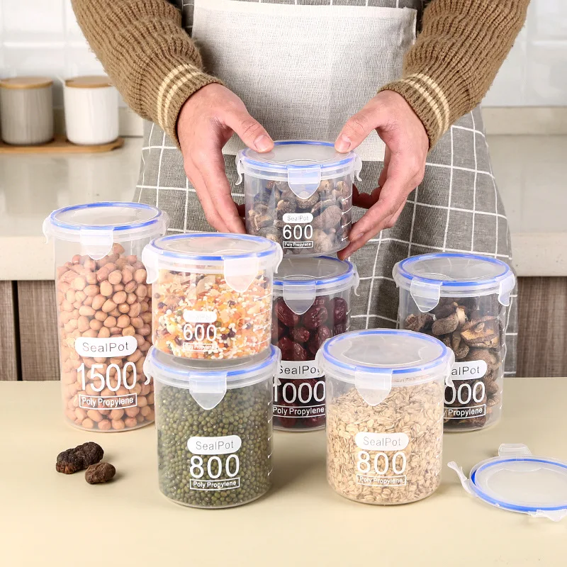 Clear Sealed Grain Jars 4