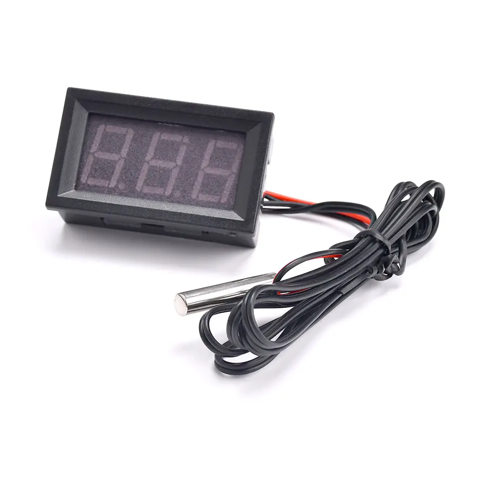 DC4~30V Mini Digital LED Thermometer for Car Temperature Monitor Panel Meter Measuring Range-50-120C with Temperature Probe digital thermometer