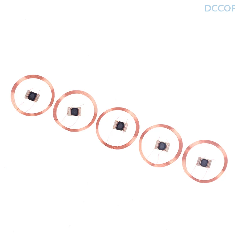 5pcs 21.6mm 13.56MHZ UID IC Card ID Rewritable Changeable Chip Keyfob RFID Self-adhesive coil