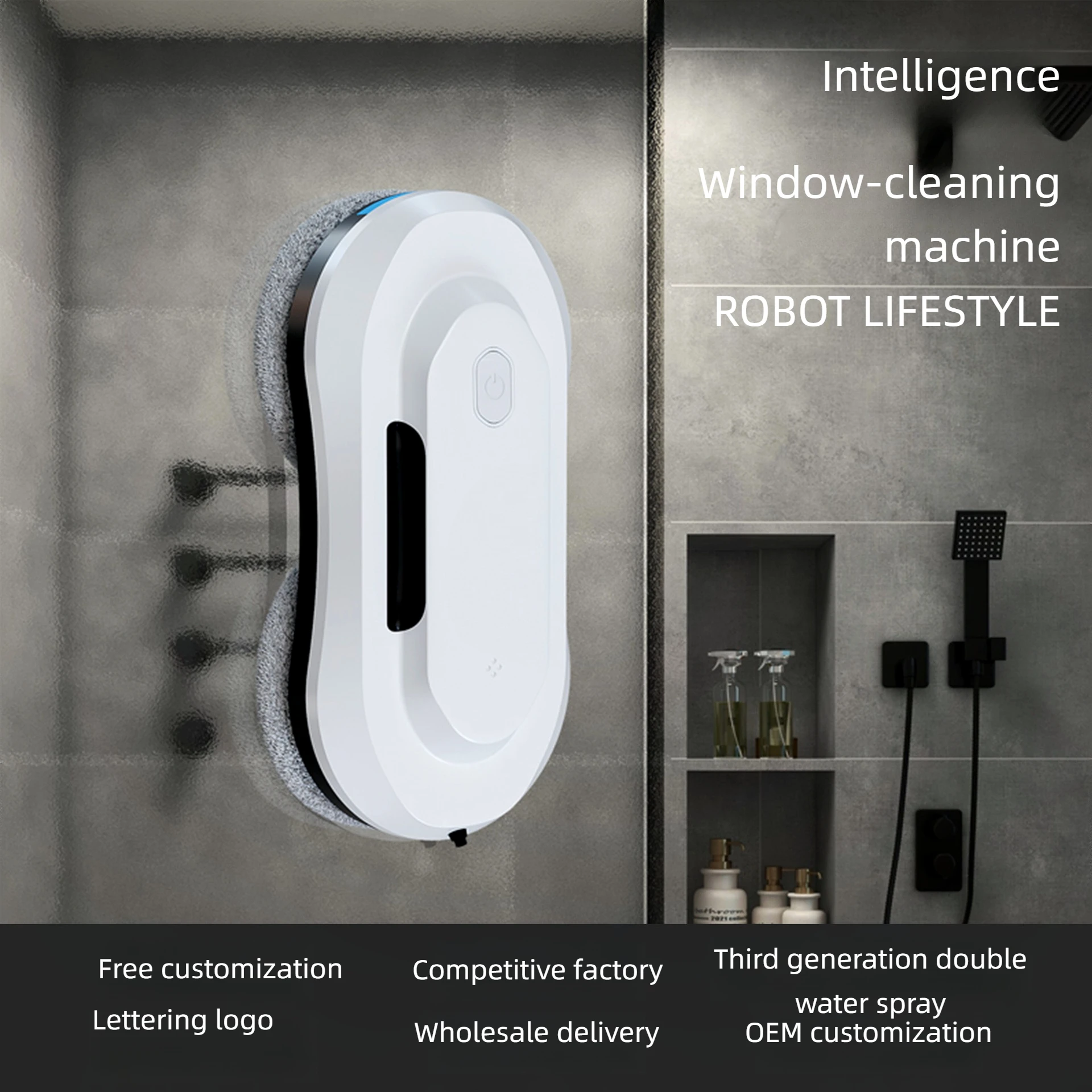 2024 Window Robot Cleaner Two Sides Water Sprayer APP Remote Controller Glass Cleaning Tool Smart Washer Home Appliances 5