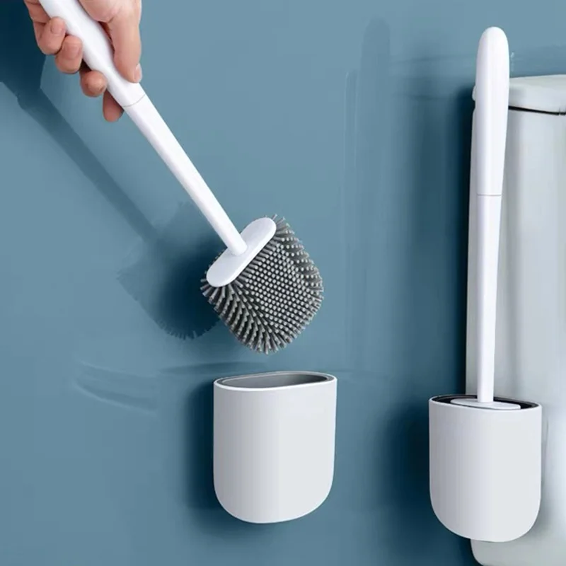 Wall-mounted Arc Toilet Brush, No Dead Angle Toilet Cleaning Brush,  Household Toilet Brush With Soft Hair, Bathroom Tools - Temu