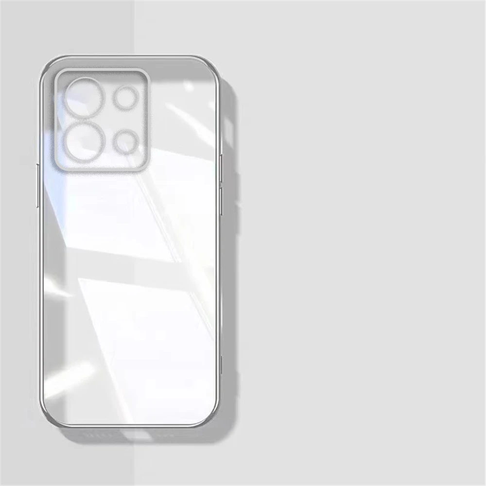 Luxury Transparent Plating Soft Silicone Phone Case