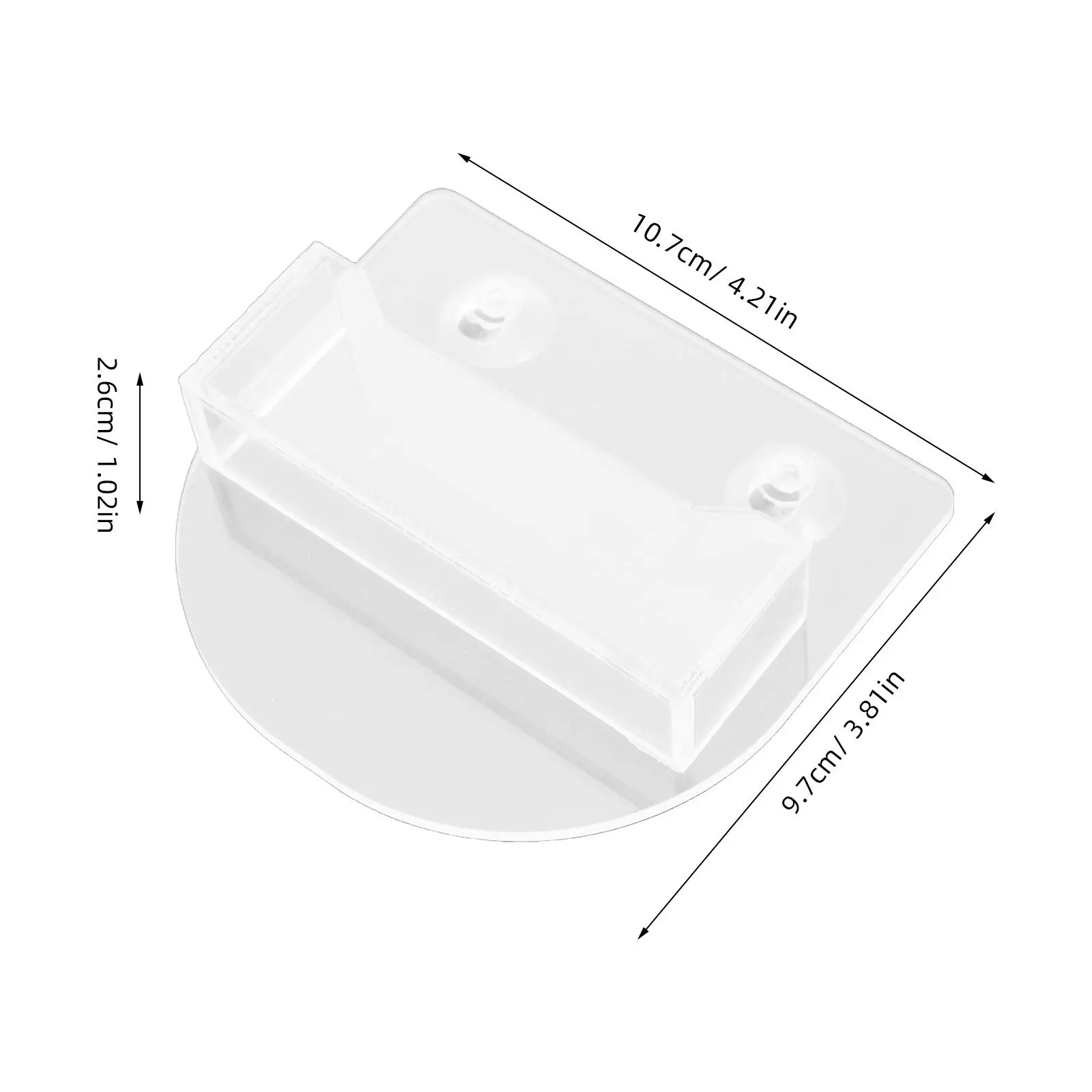 투명 아크릴 명함 홀더 벽걸이형 흡착판 드릴 필요 없음 간편 재배치 데스크탑 공간 절약 전문 디스플레이