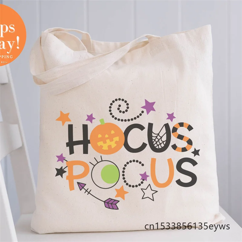 Hocus Pocus Graphic Hipster Cartoon Print Shopping Tote Bags Girls Pacakge Hand Bag