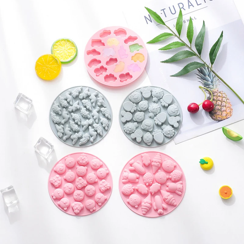 Cute Cartoon Dinosaur Mouse Head Soft Candy Jelly Silicone Mold DIY Chocolate Cake Decoration High Temperature Baking Tool |