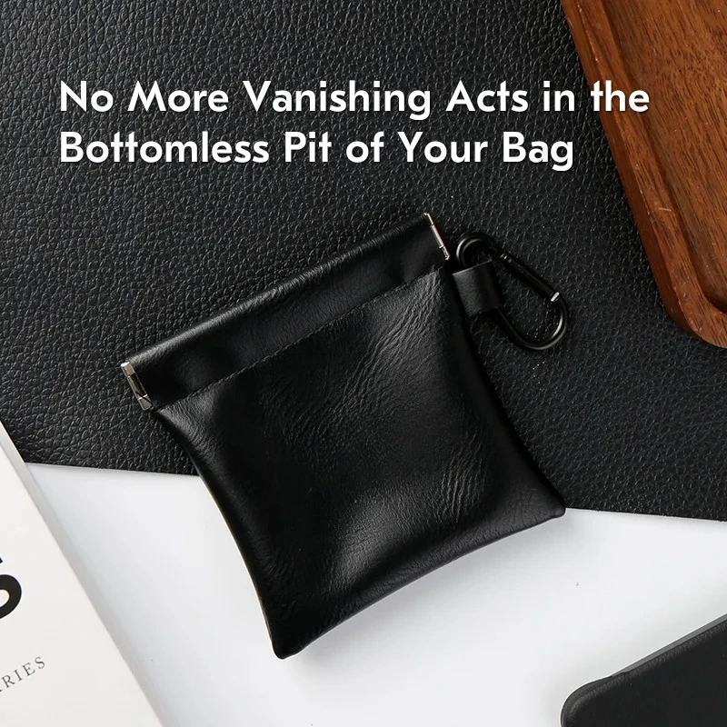 Plus Case Earphone Box: Self-Closing Square Portable Storage Bag