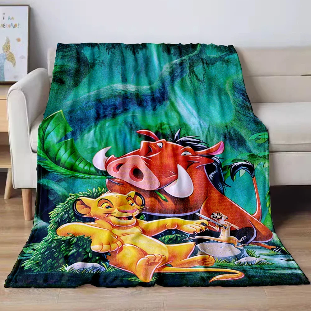 Lion King Simba Cartoon Flannel Blanket.Sofa,Bedroom.Bed Home Office Nap Blanket Car,Camping,Children Travel Picnic Blanket Gift 5