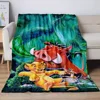 Lion King Simba Cartoon Flannel Blanket.Sofa,Bedroom.Bed Home Office Nap Blanket Car,Camping,Children Travel Picnic Blanket Gift 5