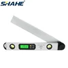 SHAHE Digital Angle Finder 0-225 ° Digital Protractor With Measuring Ruler Horizontal And Vertical Bubble Level Tool 1
