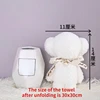 1pc Cartoon Cute Coral Velvet Bear Towel Square Towel Holiday Birthday Wedding Valentine's Day Souvenir Gift Household Washcloth 6