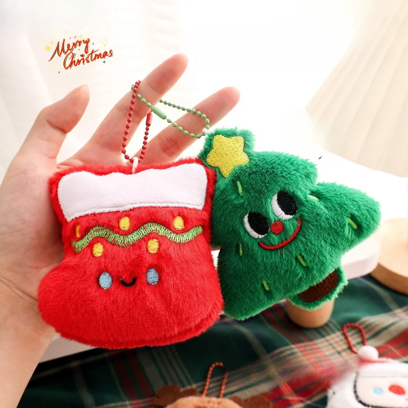 Christmas Plush Pendant Versatile Bag Keychain Decorative Pendant Cute Small Ornament