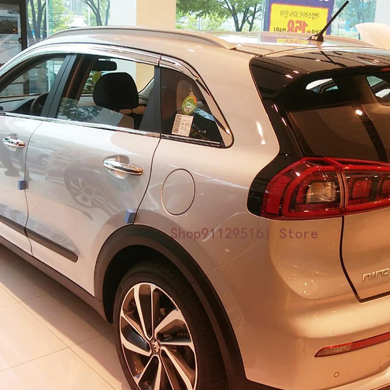 

Дефлектор боковых окон для Kia Niro, хромированный/акриловый экран от солнца и дождя, автомобильные аксессуары 2016-2021