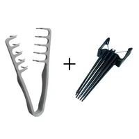 Ensemble d'outils de coiffure bouclés pour hommes et femmes, peigne à Texture moelleuse et racine de cheveux, Clip moelleux, bouclage naturel, accessoires de barbier sans trace 1