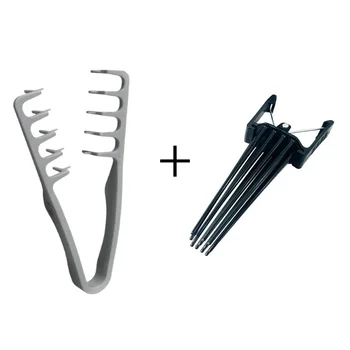 Set di strumenti per lo styling dei capelli ricci maschili e femminili, pettine con texture soffice e radice dei capelli, clip soffice, arricciatura naturale, accessori da barbiere senza tracce