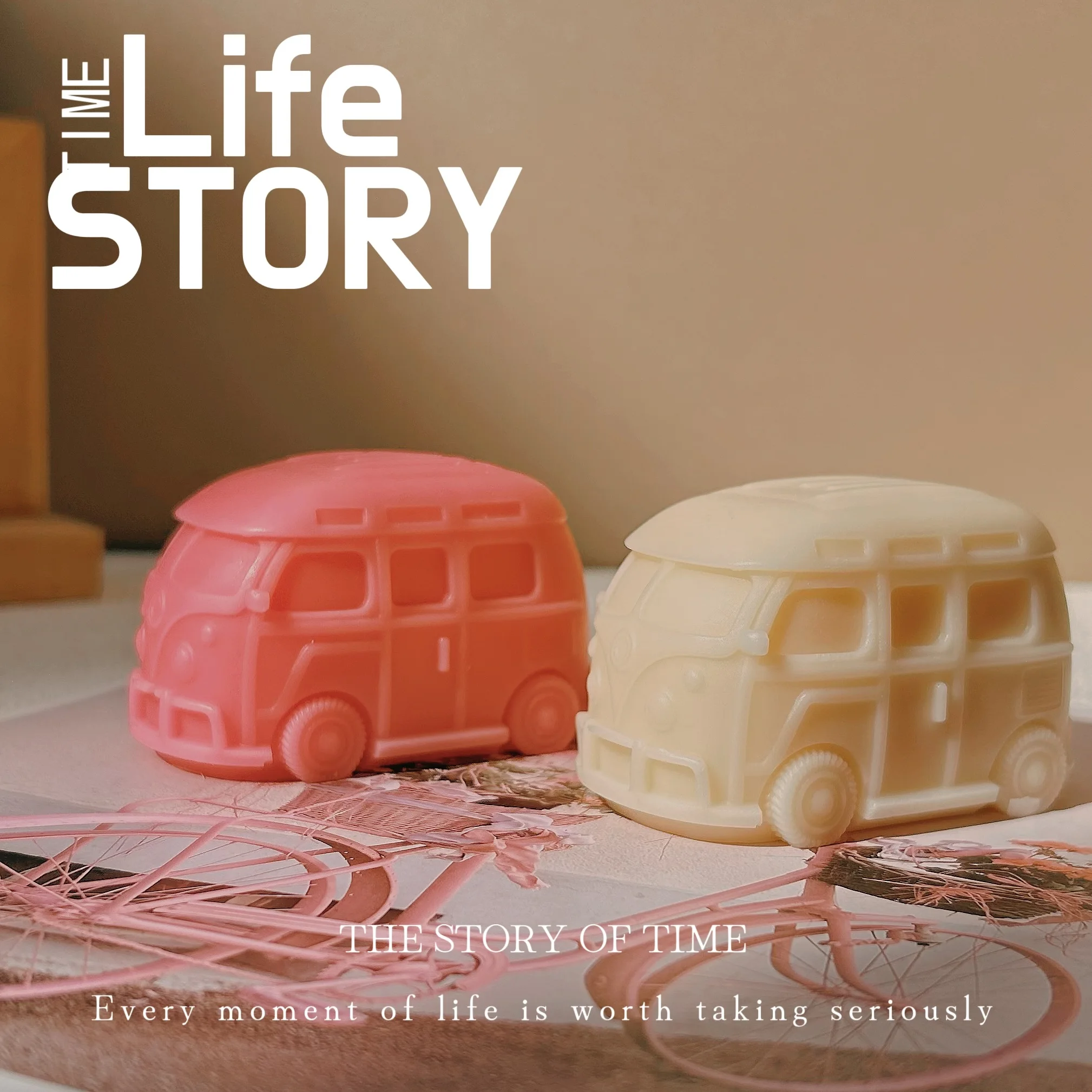4 Stampini In Silicone Per Candele A Forma Di Bus - Stampo Per Gesso, Sapone E Resina, Idea Fai Da Te - 5