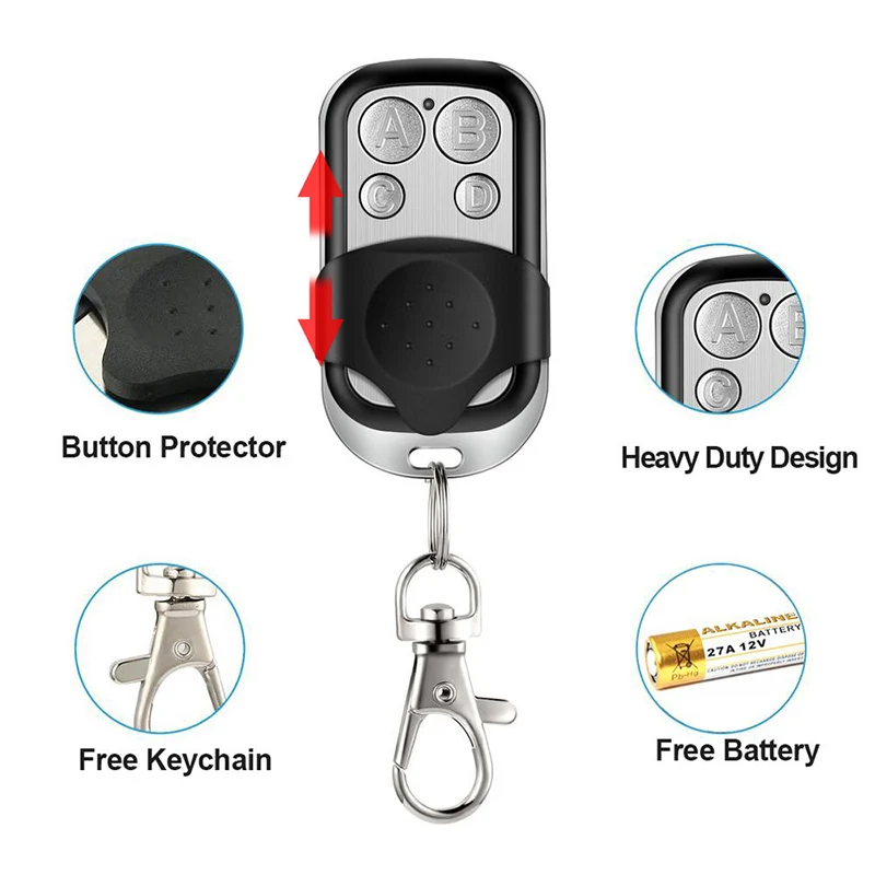 NORTON TX1E TX2E Garage Door Remote Control 433MHz Fixed Code 5
