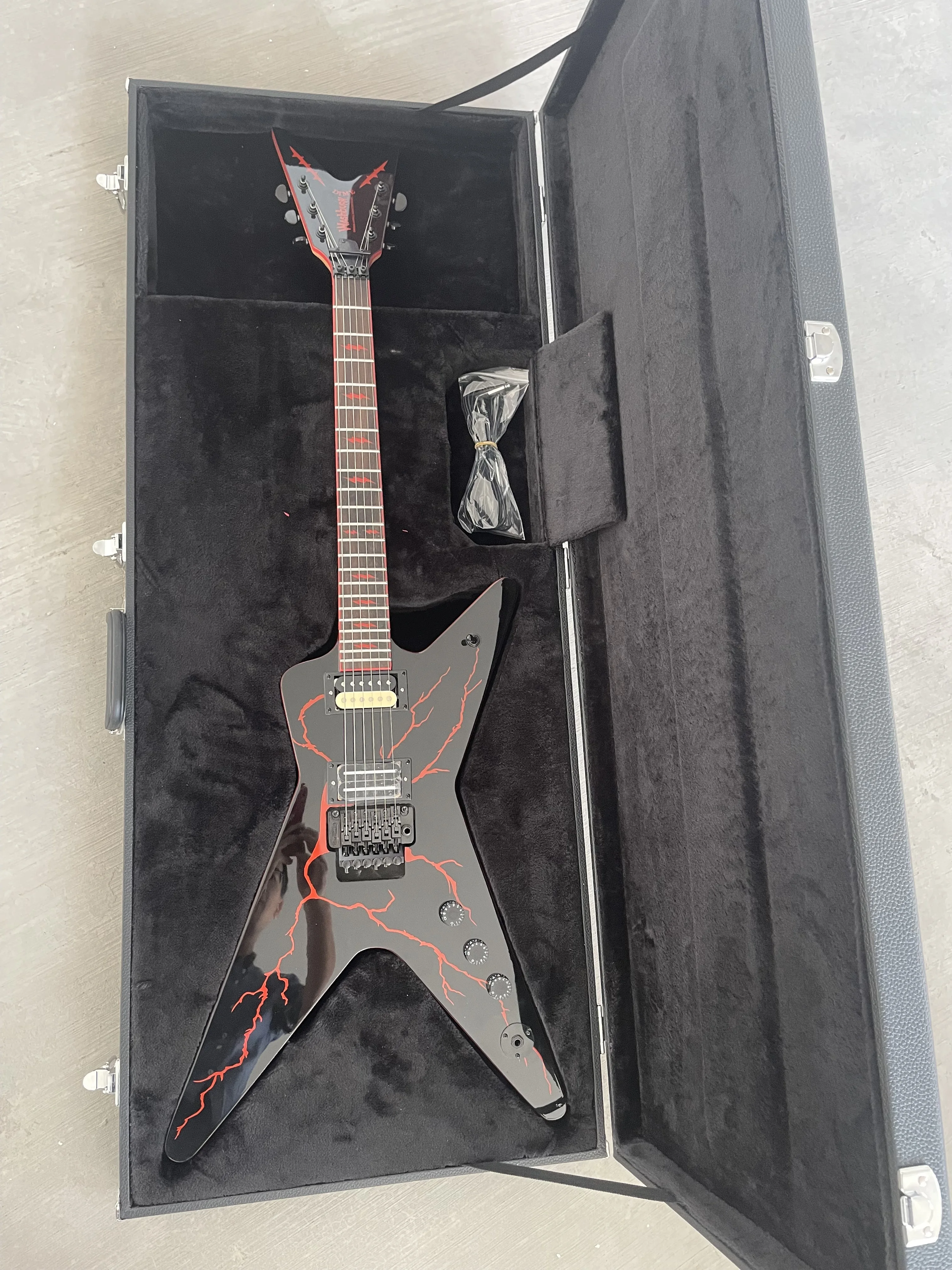 Electric Guitar Hardshell Case for Washburn Dimebag Shaped Type Printable