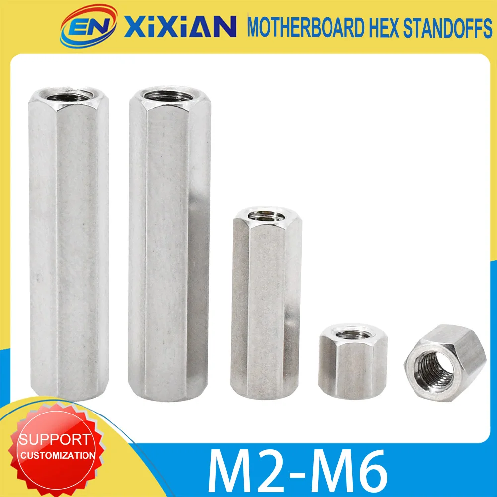 

Hex Column Pillars 304 Stainless Steel M2 M2.5 M3 M4 M5 M6 Motherboard Standoffs Hexagonal Board Rack Spacing Screw Bolts Spacer