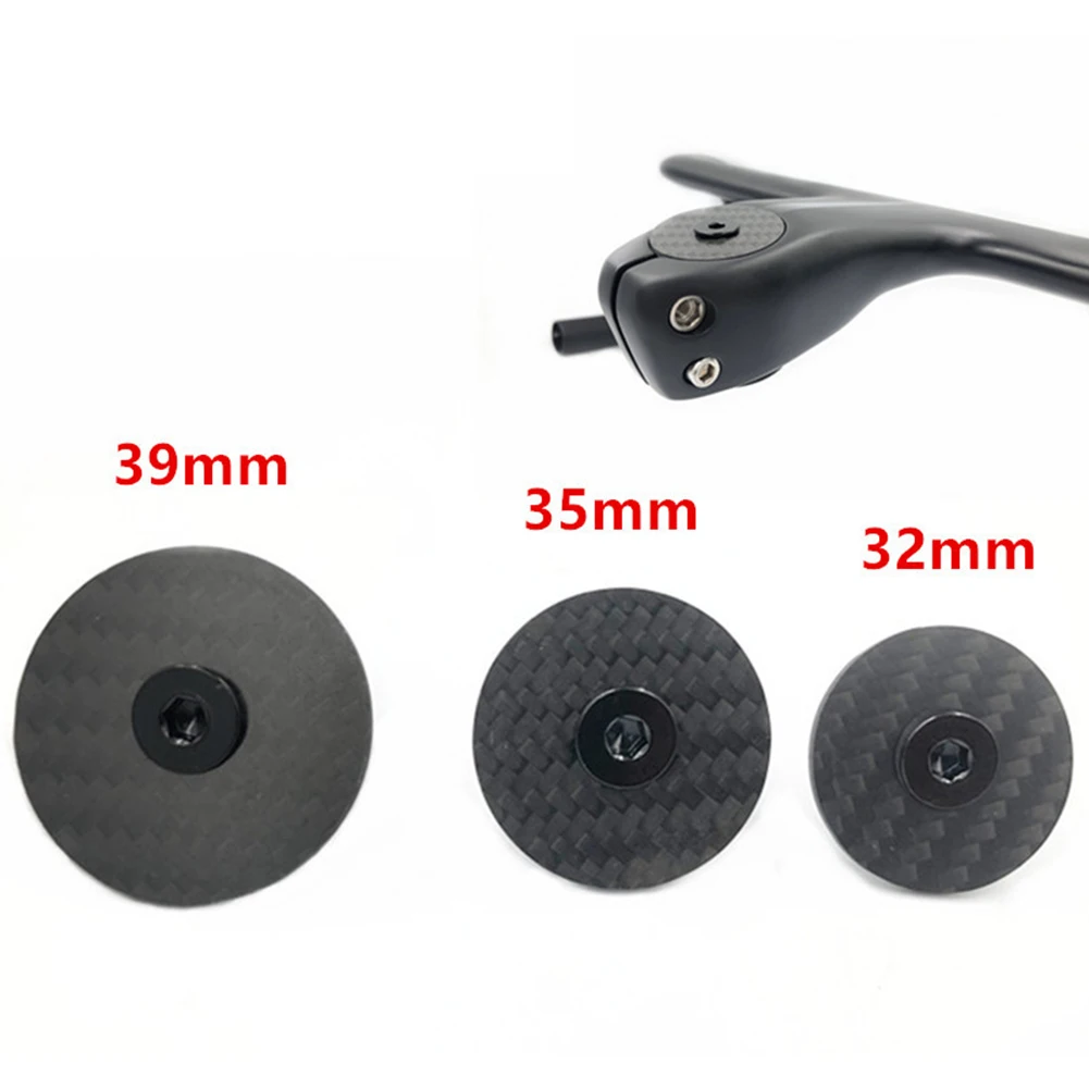 Description Picture 6 of itemStem Cover Stem Cap 28.6 31.8 35mm Ultra-light With Titanium Bolt Bowl Cover Bicycle Headset Black Carbon Fiber
