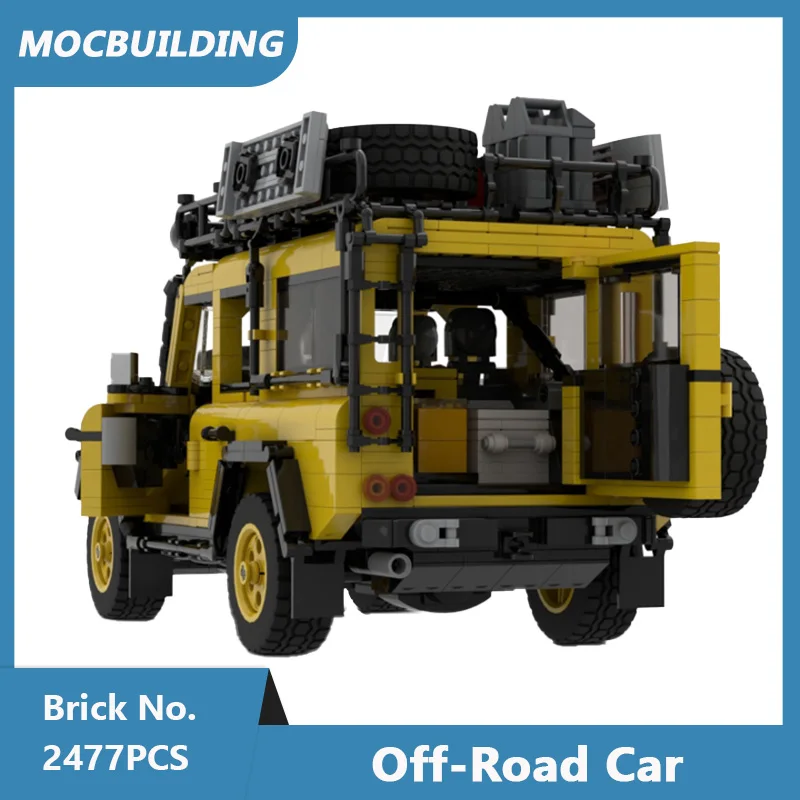 MOC-Bausteine, Willys mit Anhänger, ikonisches Geländewagen, Peterbilt 389, große LKW-Serie, zum Zusammenbauen von Ziegelsteinen, Sammlung, Spielzeug, Geschenk – Detail 11