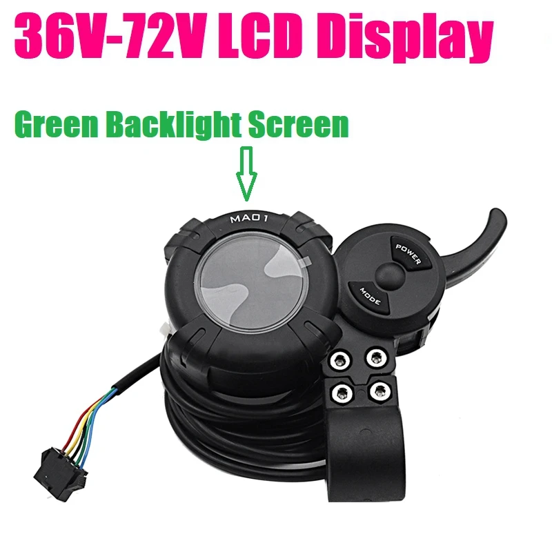 

For DAMAO MA01 Electric Scooter LCD Display Dashboard Backlight 36V-72V Knuckle Throttle Switch Electric Scooter Accessories