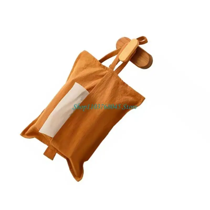R53F tragbarer Gewebehalter Hülle für Schreibtisch Wandautos Tissue Bag Home Dekoration – Detail 7