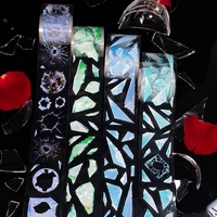 200 cm/Rolls，Glass fragment Theme, Scrapbook Stickers, Journal Handbook Making Tapes, School Supplies Decorative Stationery Tape 1