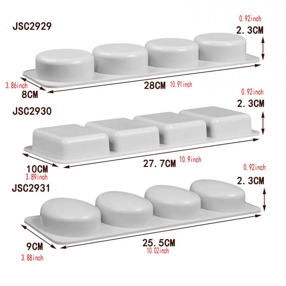 Silicone Mold Soap Molds Soap Making Molds Kit Non-Stick Silicone Molds Round Rectangle Oval