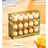Auto Flip Egg Organizer, Portable Multi-Layer Egg Tray Organizer, Large Capacity Egg Refrigerator Storage 1