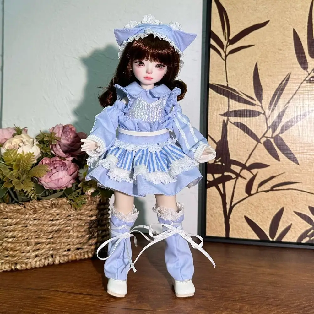 Fashion 30cm Doll Clothes Sweater Coat Pretty Doll Dress Casual Fall and Winter Style 1/6 BJD Doll Outfit Set Girl Toy Gift