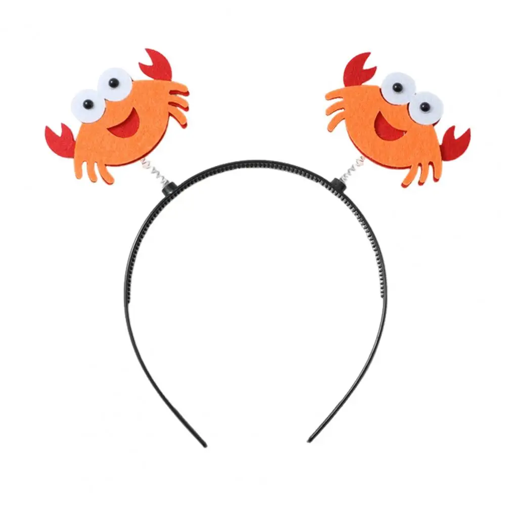 

Cute Crab Design Headband Cute Crab Headbands for Women Girls Funny Hair Accessories with Spring Design Cartoon Crab Hair Hoop