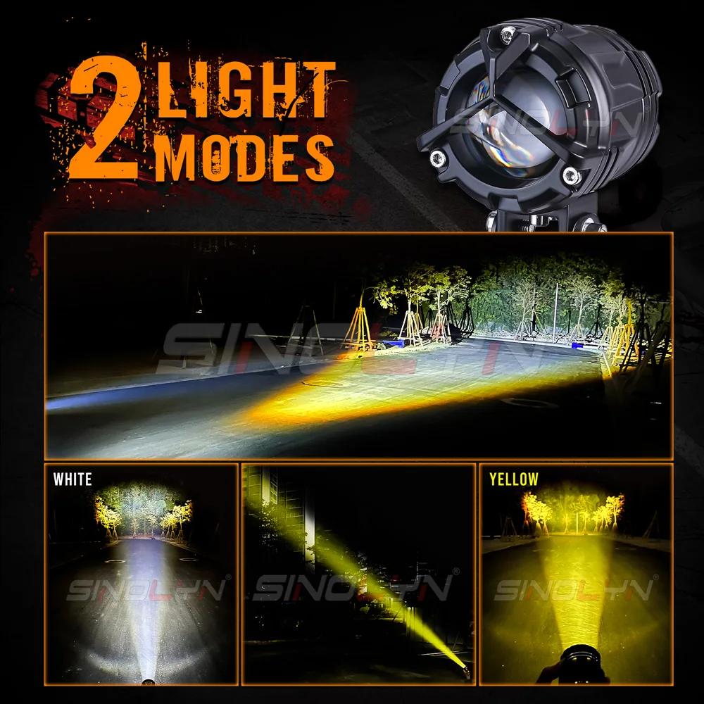 Sinolyn Auto LED-Scheinwerfer Fernlicht Linse Bi LED Nebels chein werfer  100w Motorrad Arbeits licht Fahr linse Auto Licht Zubehör Tuning -  AliExpress