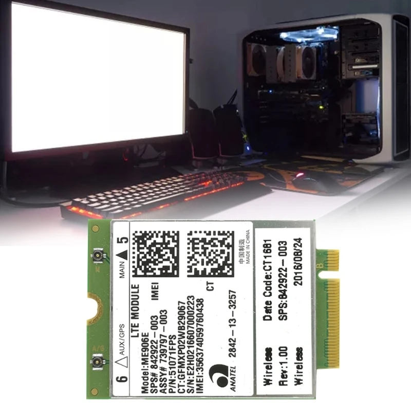 ME906E LTE 모듈 EliteBook 840 G1/720 G1용 ZBOOK 14 15용 4Ghz 카드